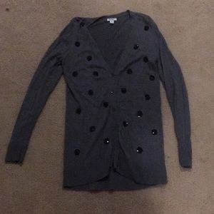 Grey polka dots cardigan